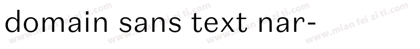domain sans text nar字体转换